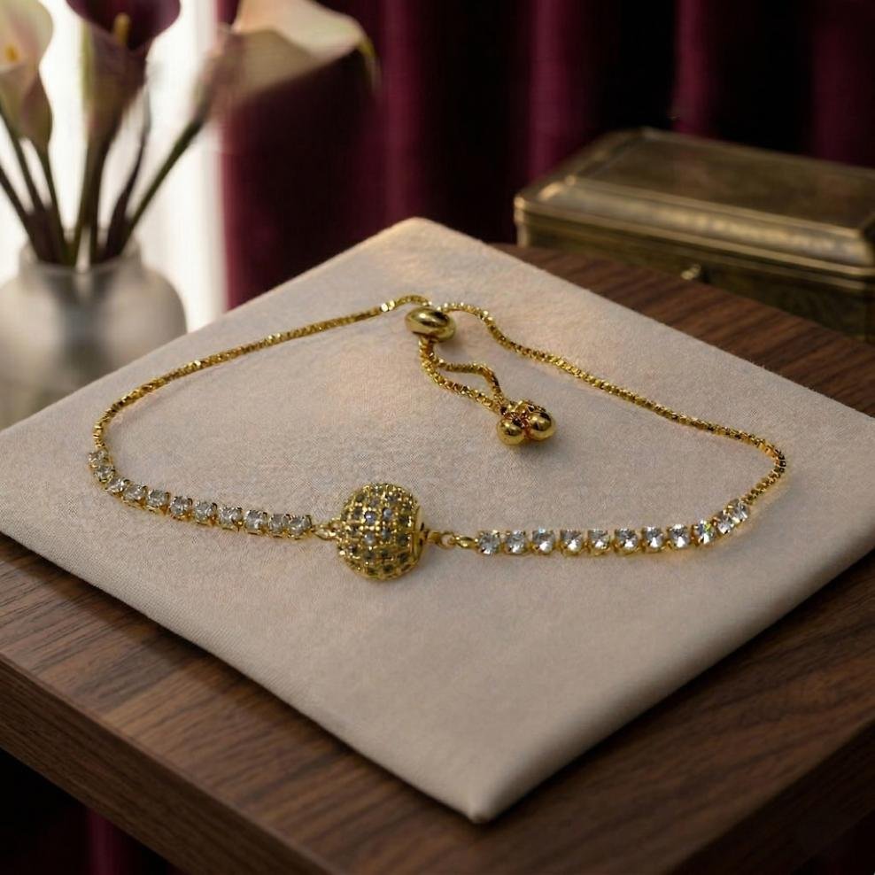 Sphere Adjustable Bracelet - Gold